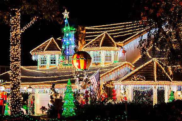 Christmas Lights at Thoroughbred St, Rancho Cucamonga