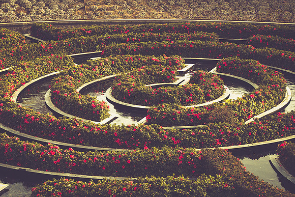 The Robert Irwin's Central Garden at the Getty, Los Angeles CA